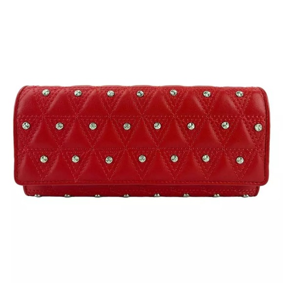 Versace red stud  quilted wallet - Picture 1 of 7
